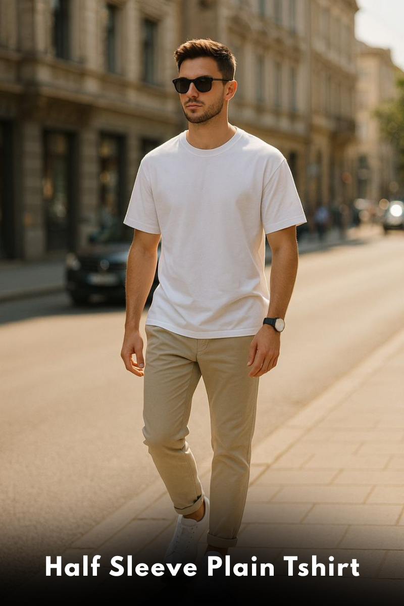 Plain Half Sleeve T-Shirt